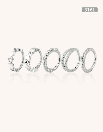 Wholesale 316L Stainless Steel Segment Rings | Fashion Nose & Body Piercing Jewelry