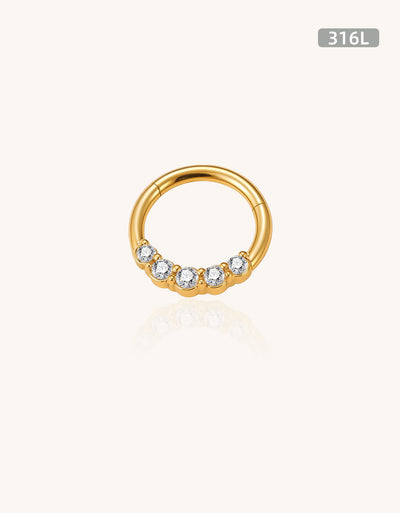 316L Stainless Steel High Segment Hoop Ring | Minimalist Helix Piercing Jewelry