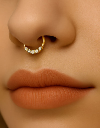 316L Stainless Steel High Segment Hoop Ring | Minimalist Helix Piercing Jewelry