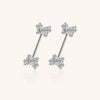 Titanium Dangle Chain Nipple Barbell with CZ Ends – ASTM F136