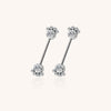 Titanium 5 CZ Push-In Barbell – ASTM F136 Nipple & Navel Piercing Jewelry