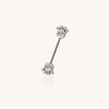 Titanium 5 CZ Push-In Barbell – ASTM F136 Nipple & Navel Piercing Jewelry