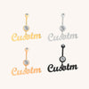 316L Custom Name Navel Ring–Personalized Belly Piercing Gift