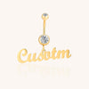 316L Custom Name Navel Ring–Personalized Belly Piercing Gift