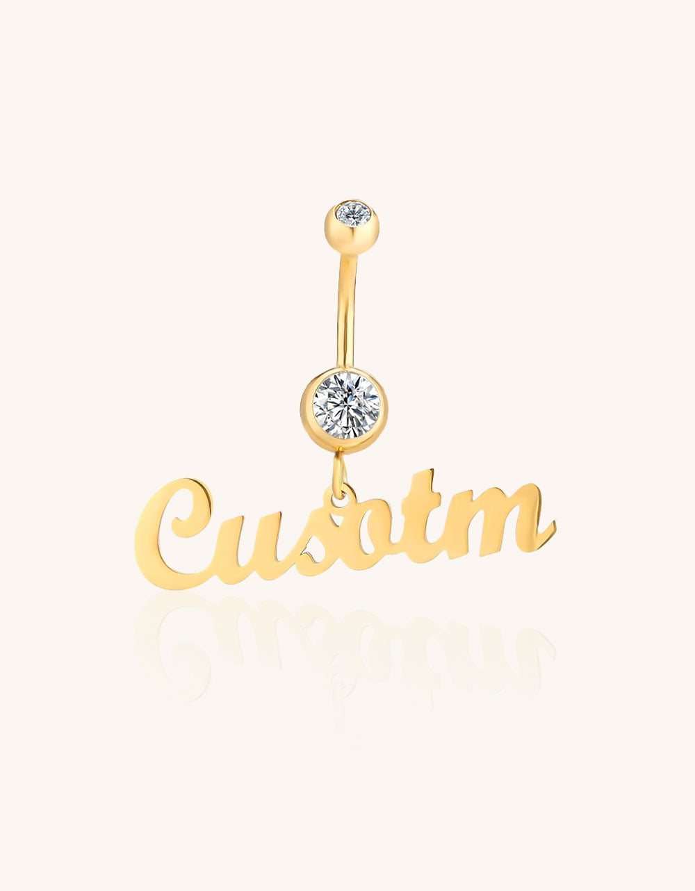 316L Custom Name Navel Ring–Personalized Belly Piercing Gift
