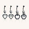 F136 Titanium Personalized Logo Belly Ring with Glow Effect