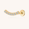 Titanium Geometric Labret Stud with Lab-Grown Diamond