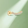 Titanium Geometric Labret Stud with Lab-Grown Diamond