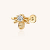 Hottime F136 Titanium Bee Earrings – Lab-Grown Diamond Studs