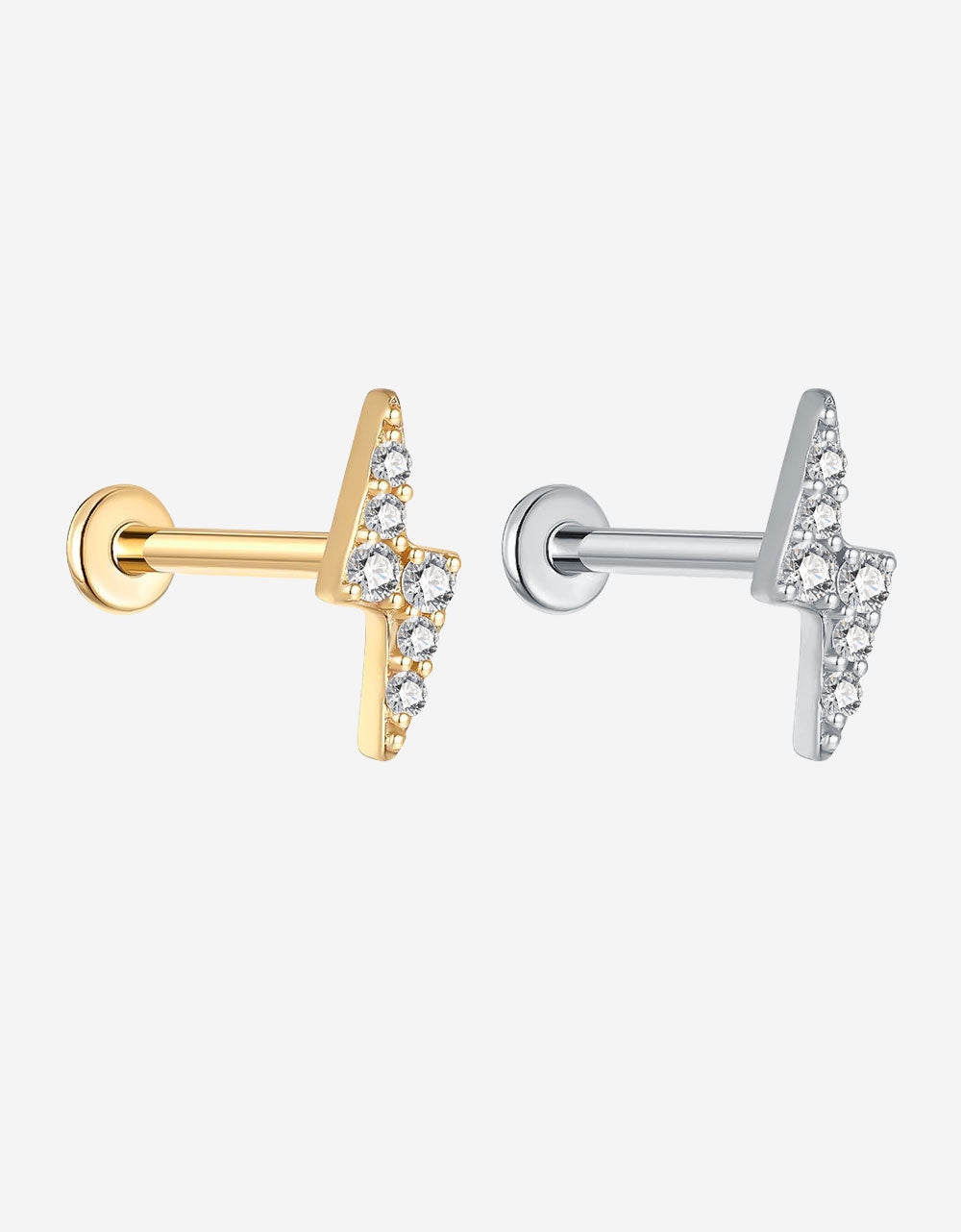 Lightning Design Lab-Grown Diamond Earrings – Trendy Stud Jewelry