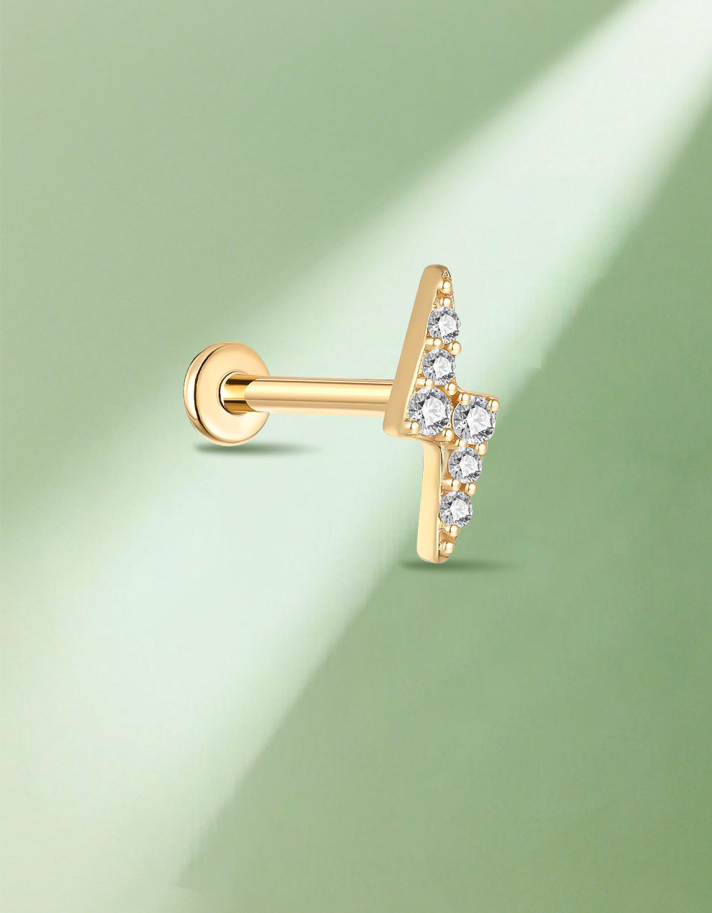 Lightning Design Lab-Grown Diamond Earrings – Trendy Stud Jewelry