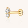 Titanium Labret Stud – Infinity Design with Lab-Grown Diamond, Internally Threaded Flat Back Earring
