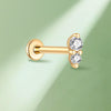 Titanium Labret Stud – Infinity Design with Lab-Grown Diamond, Internally Threaded Flat Back Earring