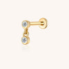 Minimalist Double Lab-Grown Diamond Dangle Earrings – Fashion Jewelry