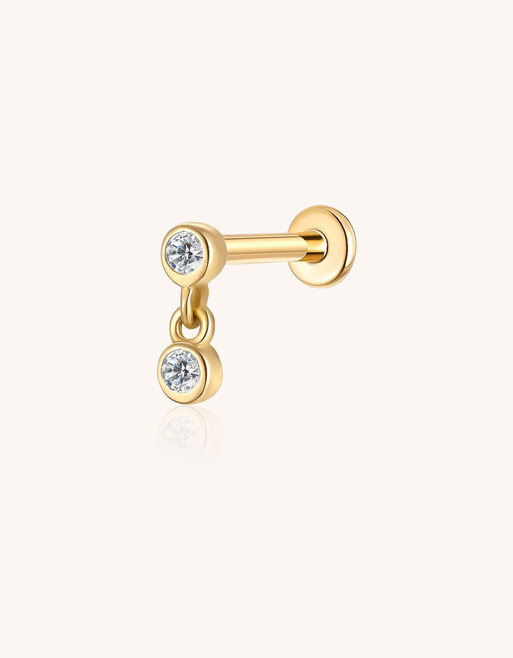 Minimalist Double Lab-Grown Diamond Dangle Earrings – Fashion Jewelry