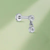 Minimalist Double Lab-Grown Diamond Dangle Earrings – Fashion Jewelry