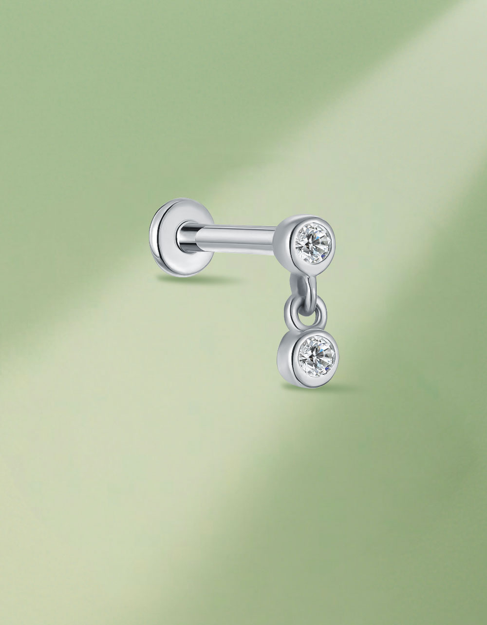 Minimalist Double Lab-Grown Diamond Dangle Earrings – Fashion Jewelry