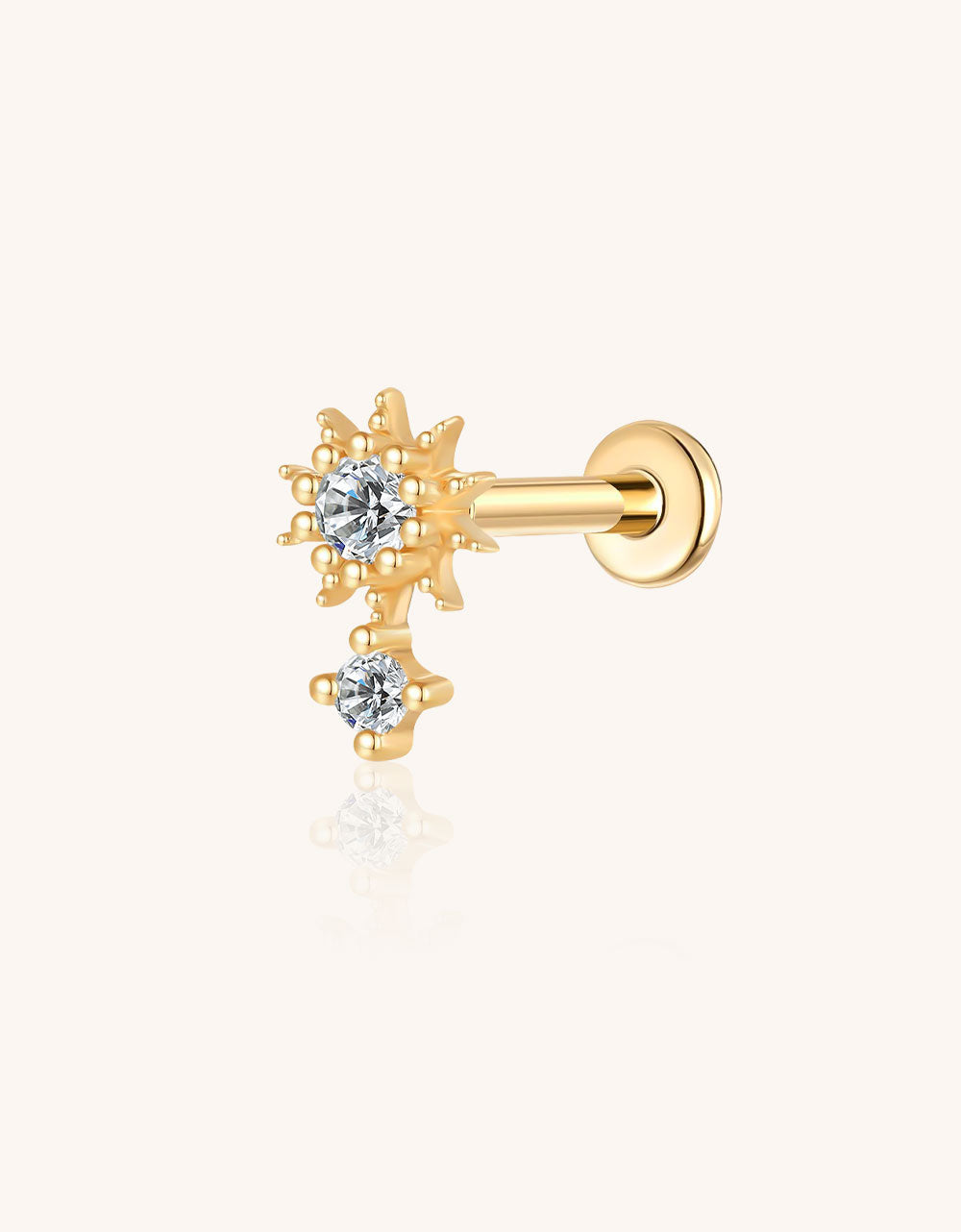 Titanium Geometric Earrings – Lab-Grown Diamond New Fashion Jewelry
