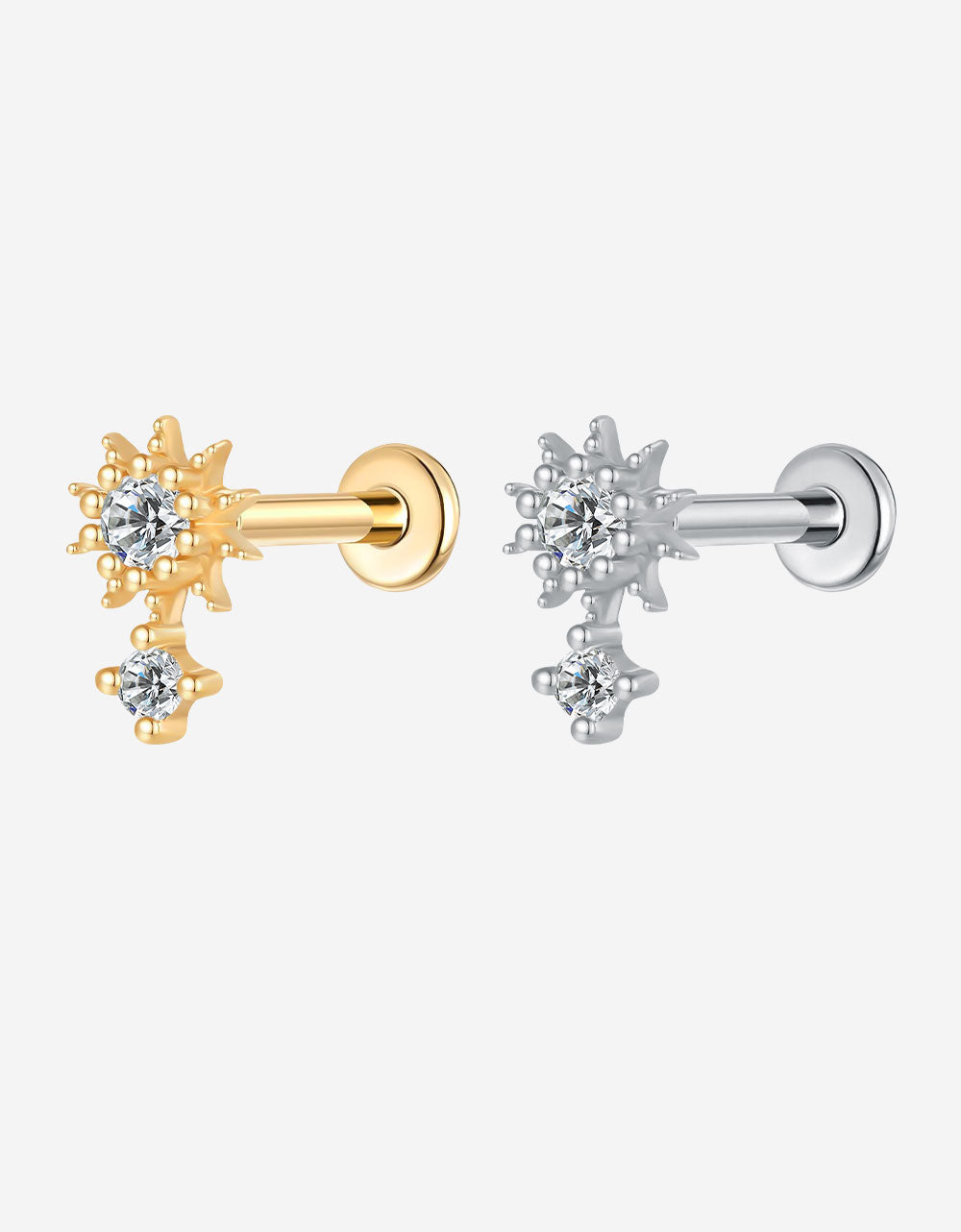 Titanium Geometric Earrings – Lab-Grown Diamond New Fashion Jewelry