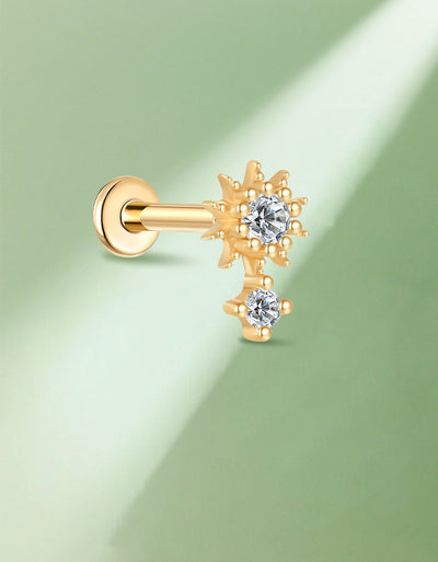 Titanium Geometric Earrings – Lab-Grown Diamond New Fashion Jewelry