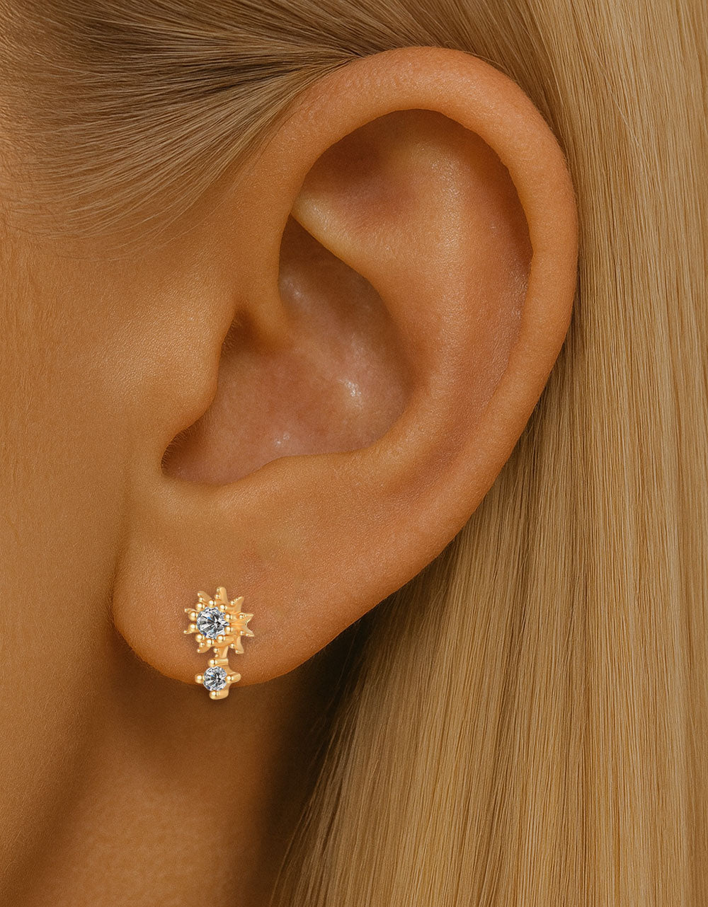 Titanium Geometric Earrings – Lab-Grown Diamond New Fashion Jewelry