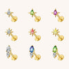 Titanium Belly Button Ring – Multi-Color Lab Diamond Navel Jewelry