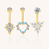 Titanium CZ Belly Button Ring – Sparkling Navel Piercing Jewelry