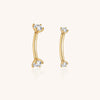 Titanium Double Stone Belly Button Ring – Classic Two-Gem Navel Piercing
