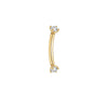 Titanium Double Stone Belly Button Ring – Classic Two-Gem Navel Piercing