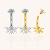 mplant-Grade Titanium Internally Threaded Belly Button Ring – Bee Design