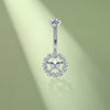 F136 Titanium Star Dangle Belly Ring with CZ Circle – Internally Threaded