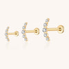 Gold 5-Stone Labret – Ear & Lip Piercing with Lab-Grown Diamonds
