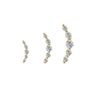 Gold 5-Stone Labret – Ear & Lip Piercing with Lab-Grown Diamonds