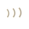 Gold Curved Bar Labret – Ear & Lip Piercing with Lab-Grown Diamonds