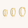 Gold Double Hoop Nose Ring – One Lab Diamond Band & One Plain Gold