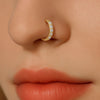 Gold Half Hoop Nose Ring – Lab-Grown Diamond Piercing Jewelry