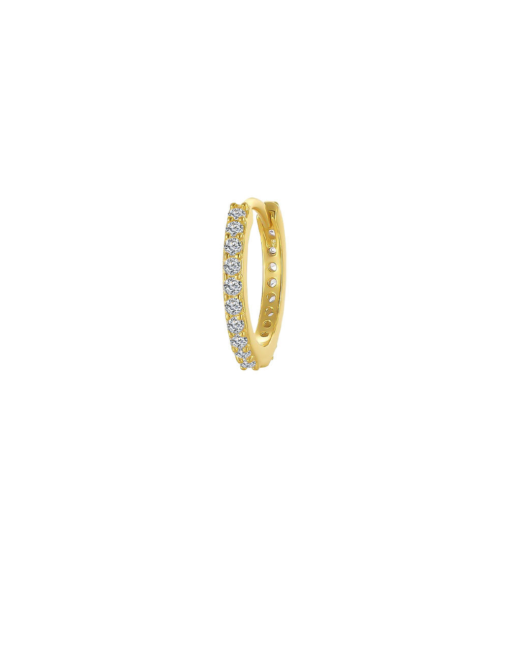 Gold Half Hoop Nose Ring – Lab-Grown Diamond Piercing Jewelry