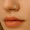 Gold Diamond Nose Ring – Full Lab-Grown Diamond Hoop Piercing