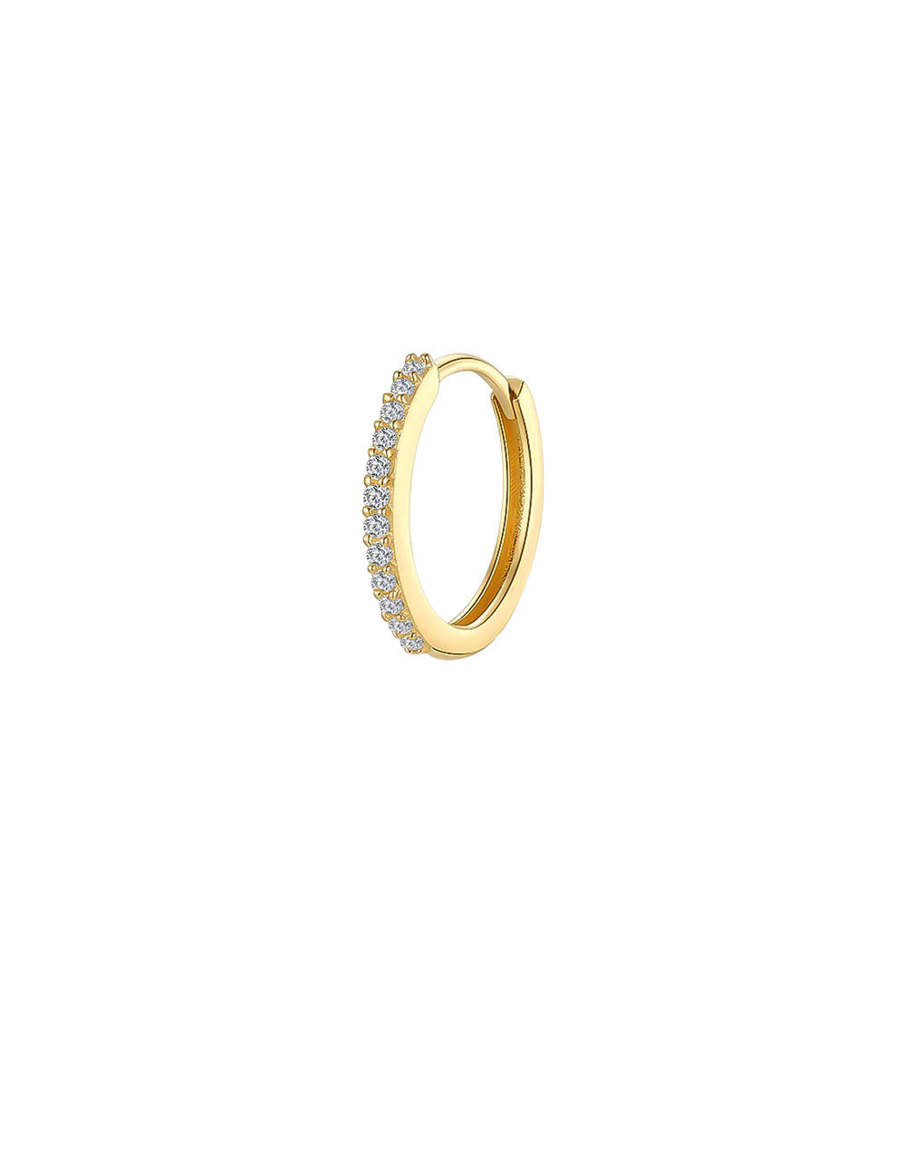 Gold Diamond Nose Ring – Full Lab-Grown Diamond Hoop Piercing