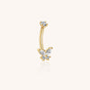 Gold Butterfly Belly Button Ring – Moissanite Navel Piercing Jewelry