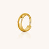 14K Gold Huggie Hoop Earrings – Classic Dome & Zircon Studs, Daily Body Jewelry for Unisex