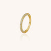 14K Gold 16G Segment Ring – 3 Side CZ Paved Clicker for Helix, Nose & Ear Piercing