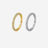 14K Gold 16G Segment Ring – 3 Side CZ Paved Clicker for Helix, Nose & Ear Piercing