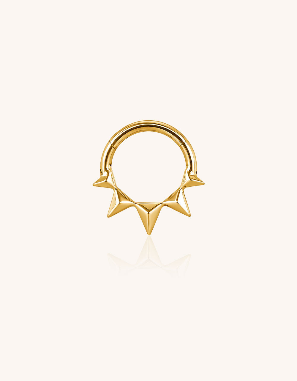 Top Selling 14K Gold Segment Clicker Ring – Hinged Nose Hoop & Cartilage Earring for Body Piercing Jewelry