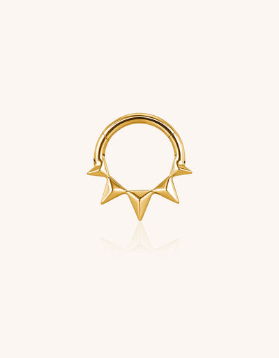 Top Selling 14K Gold Segment Clicker Ring – Hinged Nose Hoop & Cartilage Earring for Body Piercing Jewelry