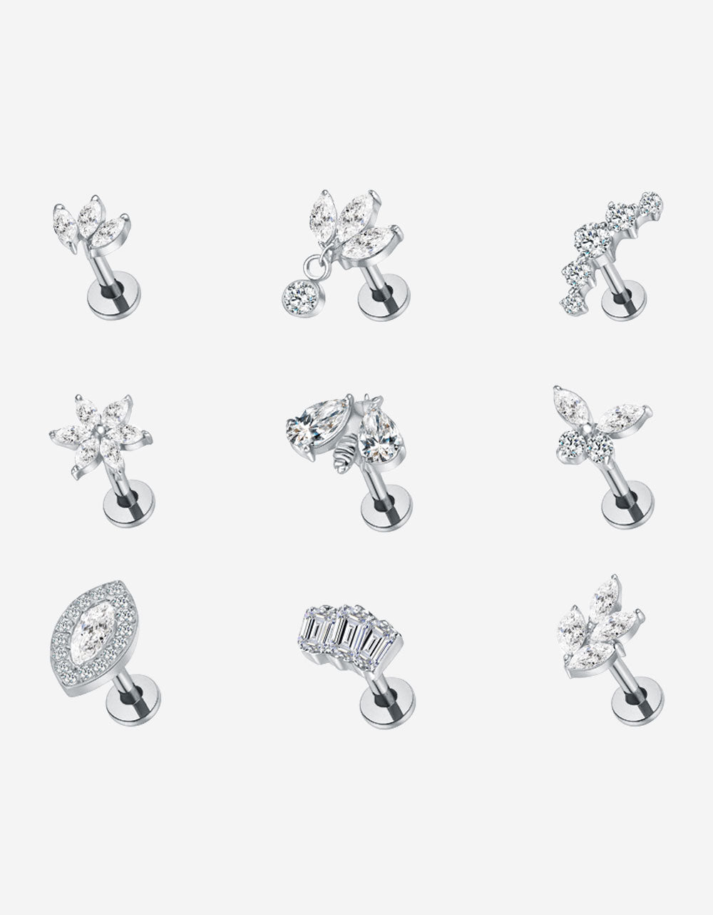 Titanium Belly Button Ring – Lab Diamond Navel Piercing Jewelry