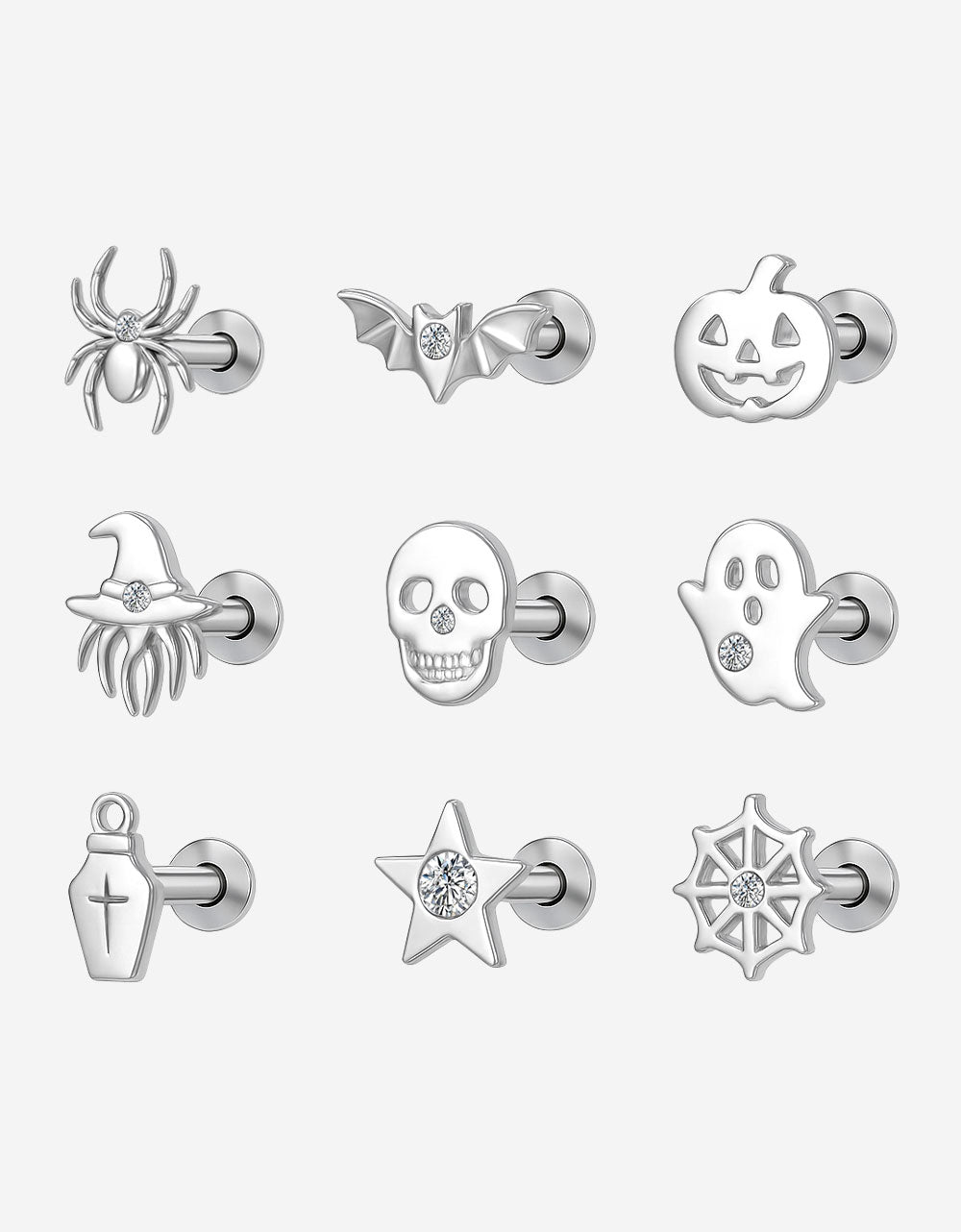 Titanium Halloween Belly Button Ring – Lab Diamond Navel Jewelry