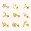 316L Stainless Steel Piercing Jewelry – Multi-Color Lab Diamond for Ear, Nose & Lip