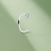 Lab-Grown Diamond C-Shaped Nose Stud – Titanium Piercing Jewelry