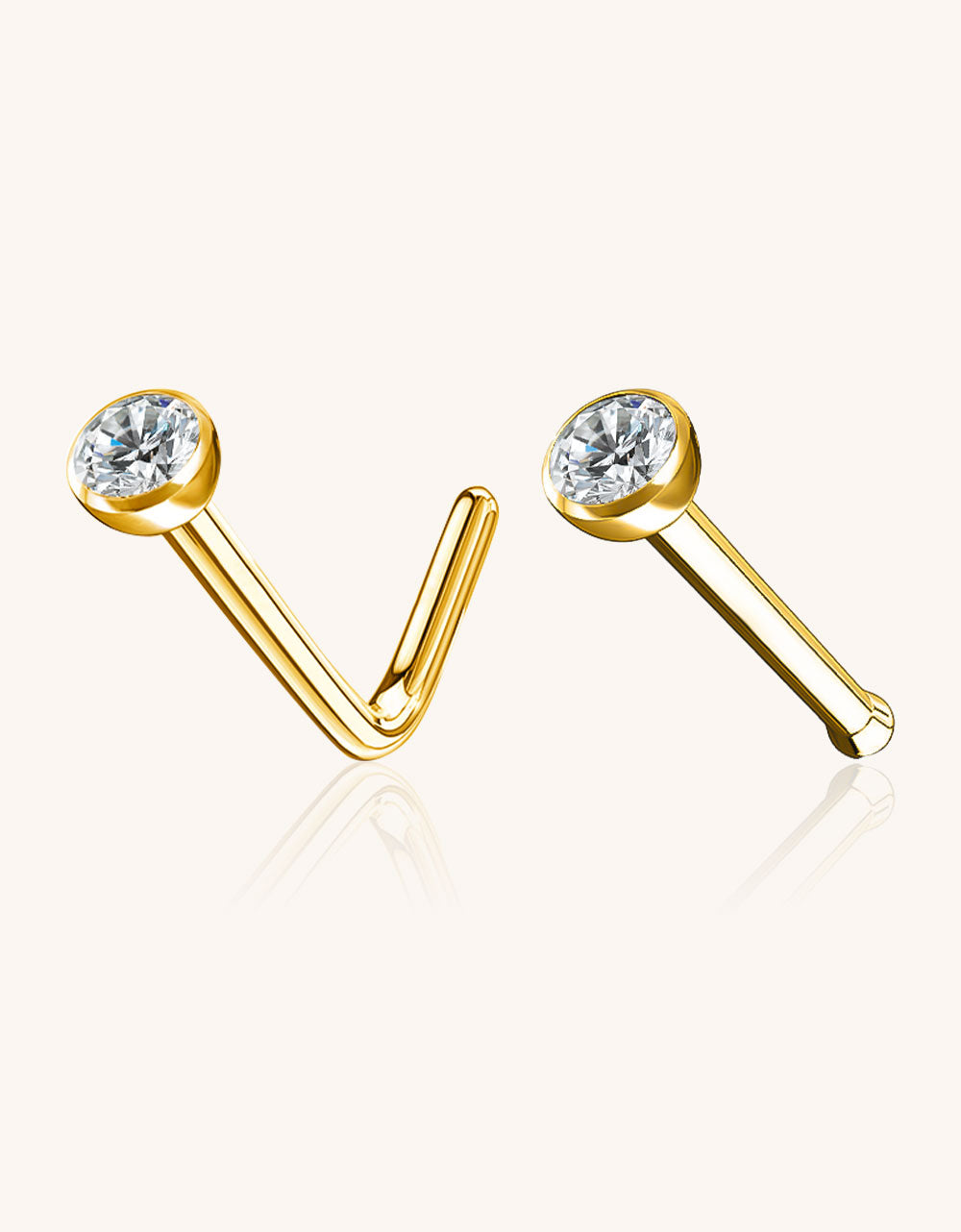 Everyday Titanium Nose Stud – Lab-Grown Diamond Piercing Jewelry